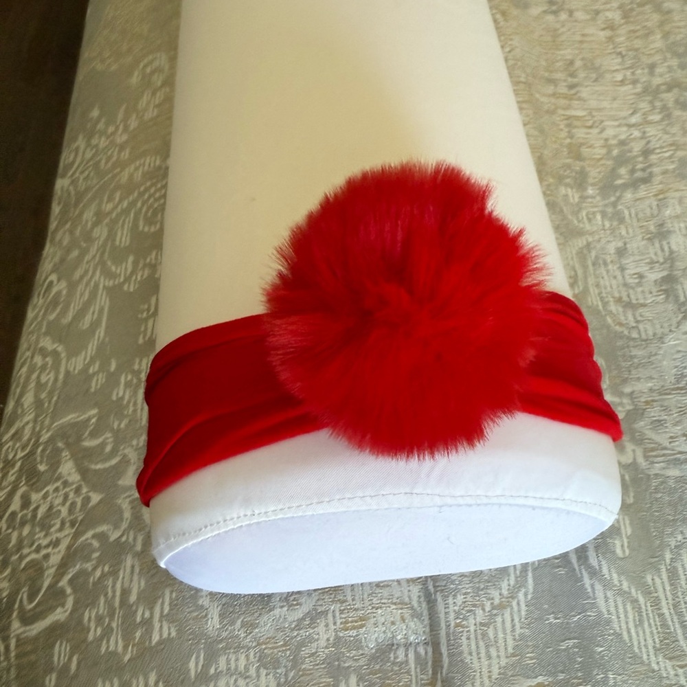 Red Headband with Fluffy Pom Pom free with child outfit purchase